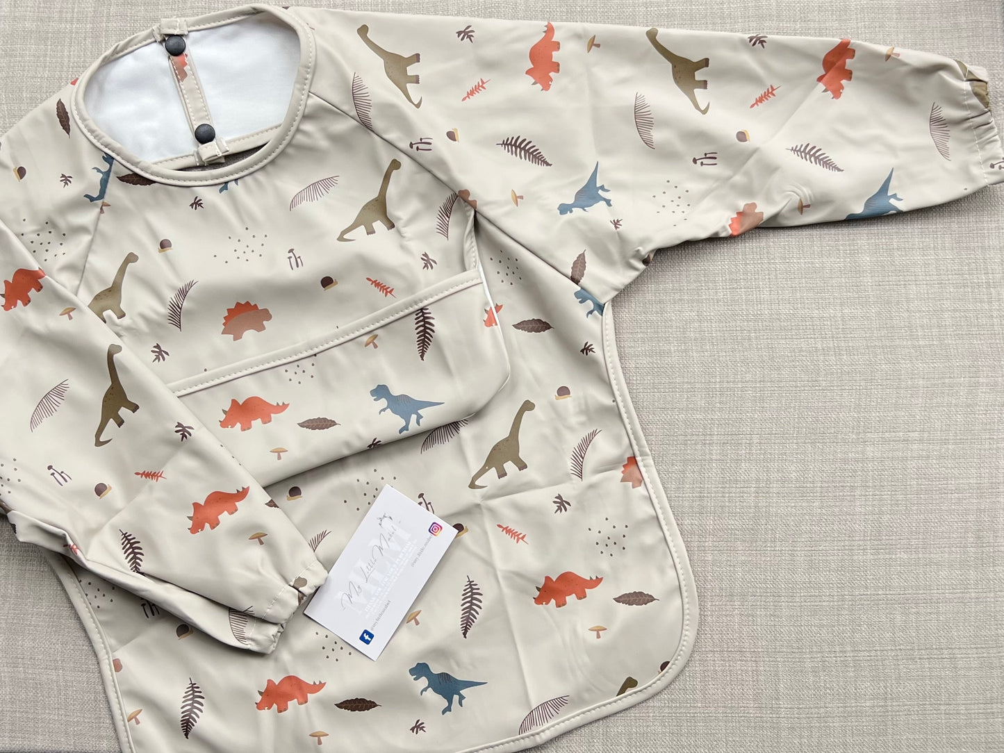 Dino Long Sleeve Bib